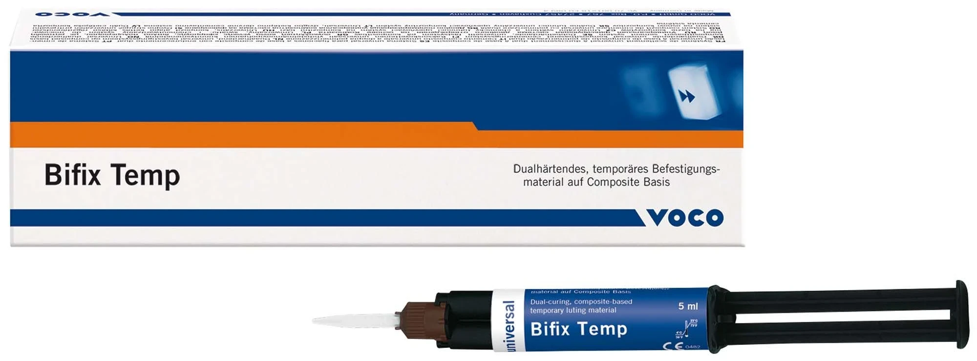 Bifix Temp, temporäres Befestigungsmaterial, QuickMix, dualhärtend, Spritze à 5 ml
