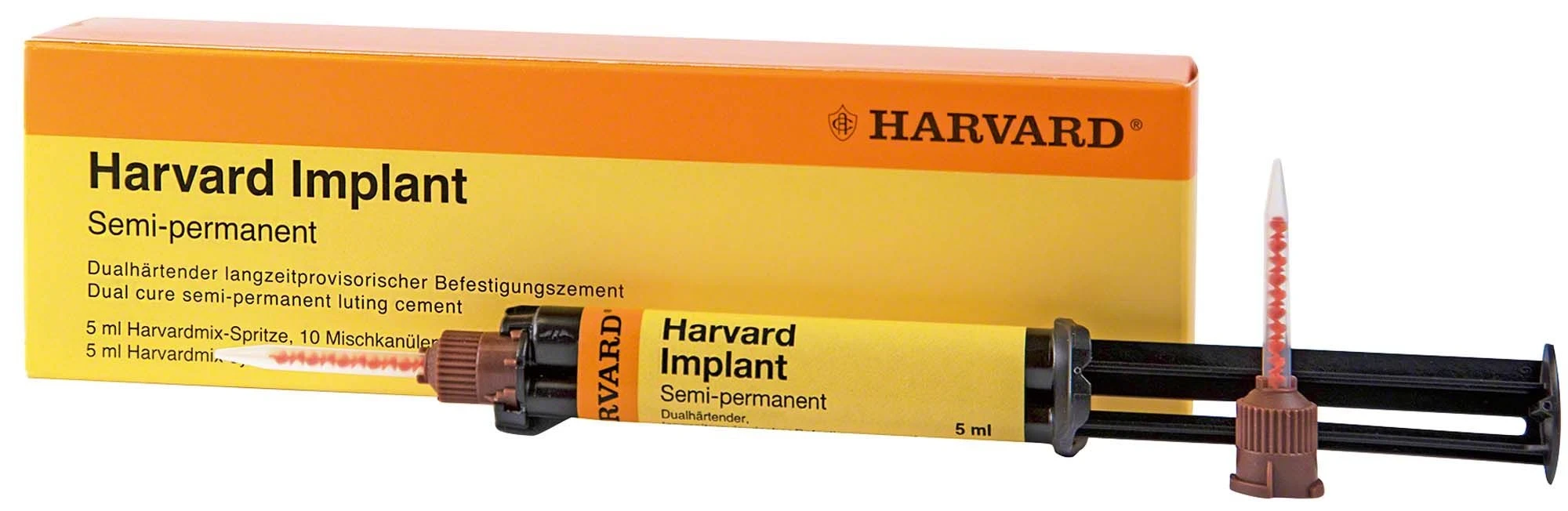 Harvard Implant Semi-Permanent, Zement, dualhärtend, Spritze à 5 ml
