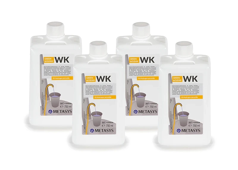 GREEN&CLEAN WK, Dekontaminationspräparat, Wasserentkeimung, 4 Flaschen à 750 ml