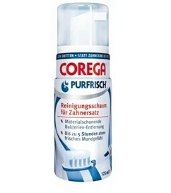Corega Purfrisch Reinigungsschaum, Packung à 125 ml
