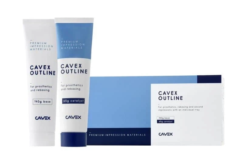 Cavex Outline Impression Abformpaste Paste blau/weiß, Packung 2 Tuben