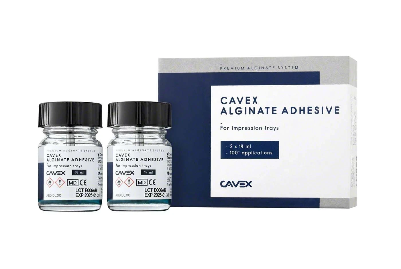 Cavex Alginate Adhesiv, 2 Packungen à 14 ml