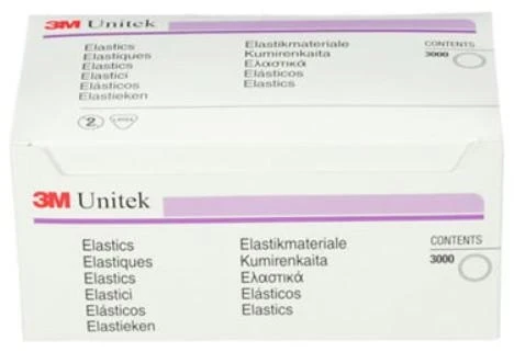 Latex Elastics 30 pks of 100, Med-Light 3 1/2 Oz 3/16" Dwight, 3000 Stück