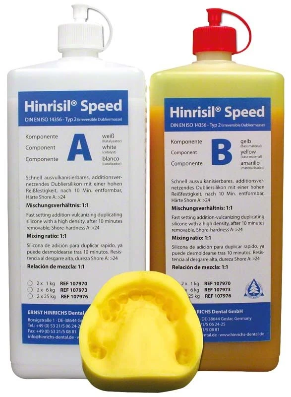 Hinrisil Speed, Dubliersilikon, gelb, Packung à 1 Set