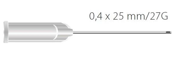 Miraject Endotec, Einmalkanülen, 0,4 × 25 mm, Gauge 27, Packung à 25 Stück